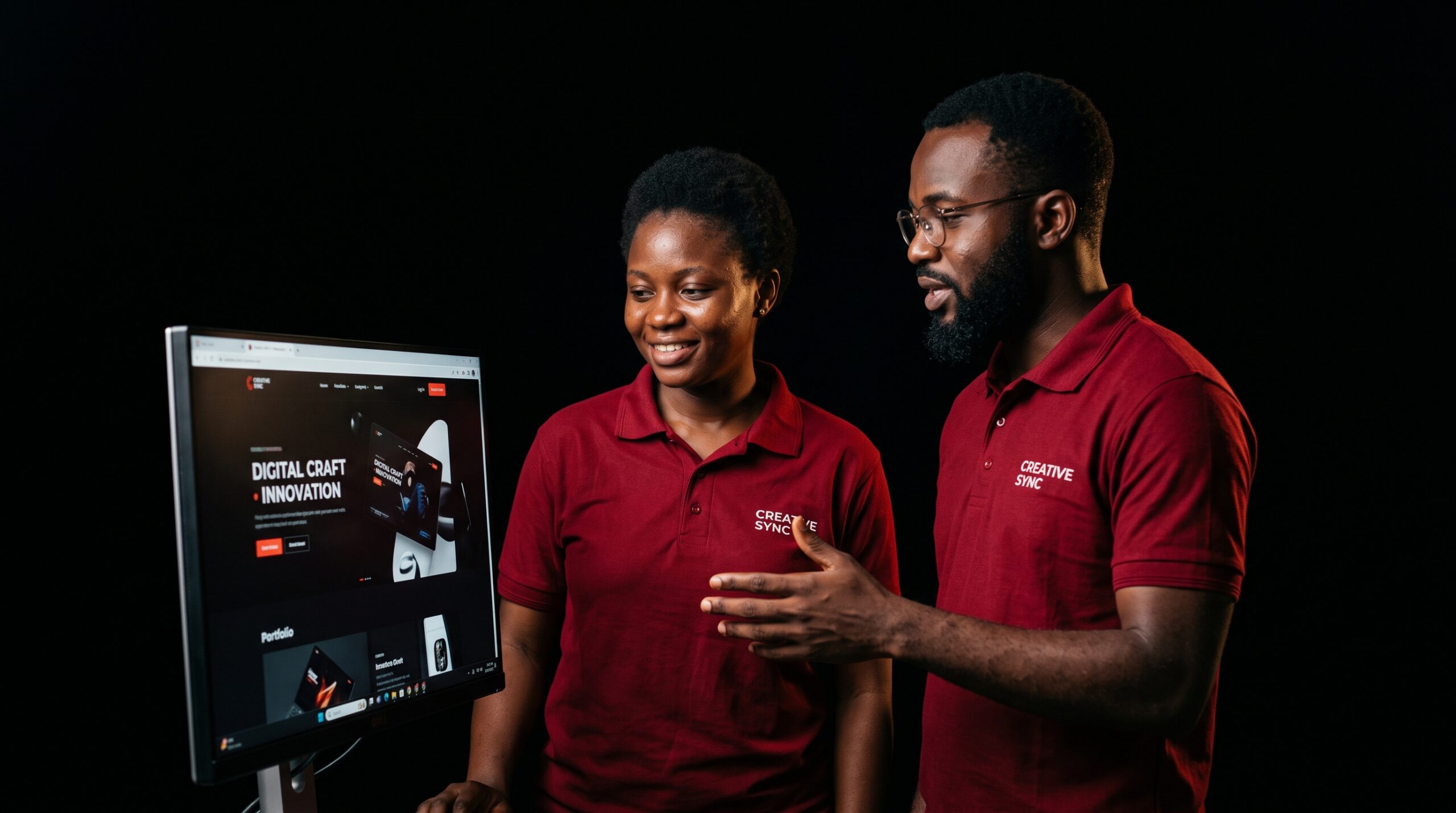 TAG Creative team reviewing website strategy with a web design agency in Kenya